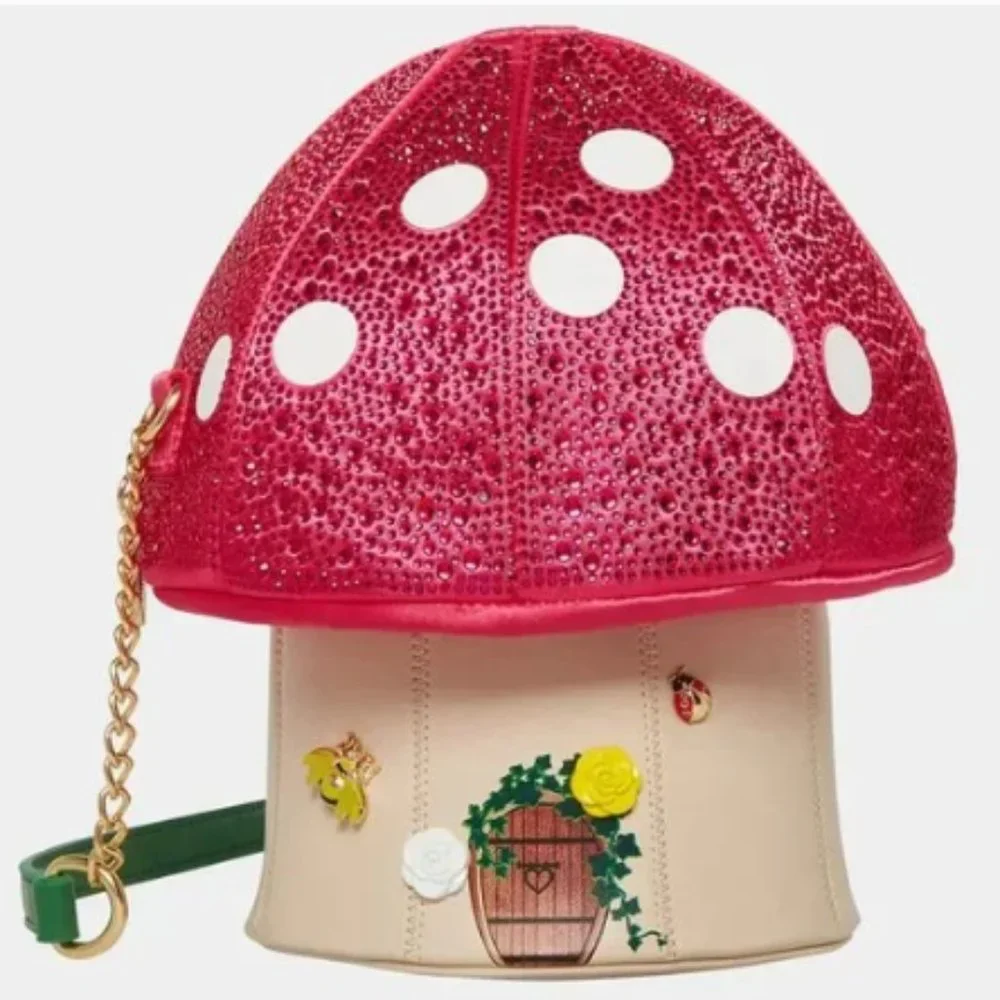 NWT Betsey Johnson KITSCH LOVE YOU SO MUSH MUSHROOM CROSSBODY